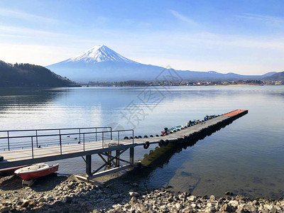 日本富士山和河口湖的美景图片