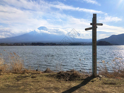 日本富士山和河口湖的美景图片