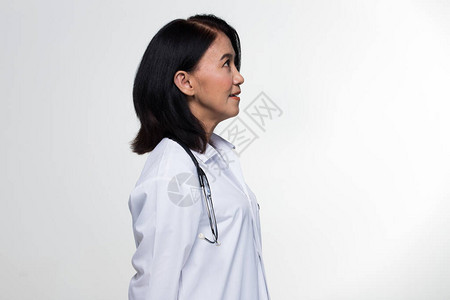 亚洲美女高级医生护士在医院穿制服带听诊器图片