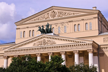 莫斯科俄罗斯莫斯科大剧院和剧院广场莫斯科在俄罗斯城市的图片