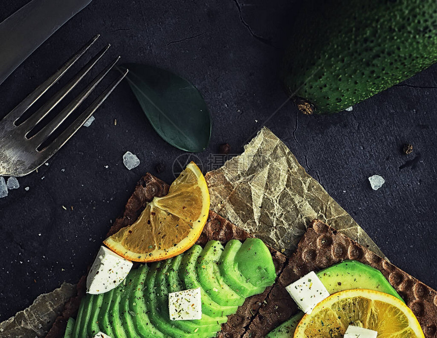 Avocado烹饪食谱木制剪图片