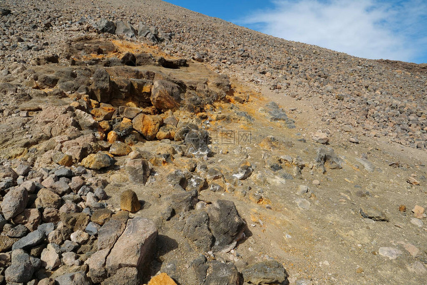 西班牙加那利群岛特内里费岛Teide火山顶峰的石头图片