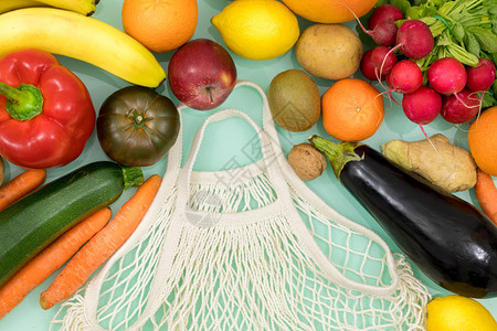 有机购物网周围的新鲜蔬菜和水果有意识的自然友背景图片