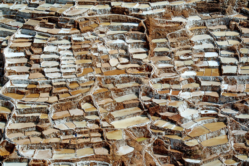 秘鲁库斯科地区Incas圣谷SalinerasdeMaras盐碱矿的图片