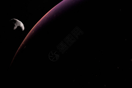 月球马提安迪莫斯火星II号环绕图片