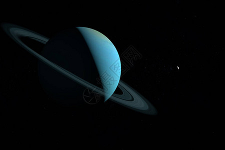 米兰达卫星天王星V在外层空间围绕天图片