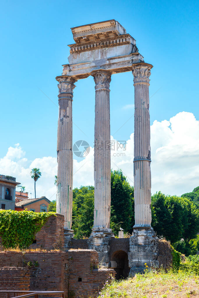 白天罗马论坛的古遗址图片