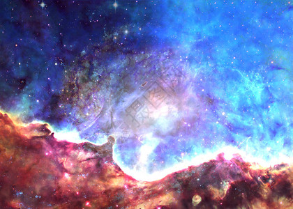 深空的星尘恒星形成区科学小说壁纸这张图像的部分是由美国图片