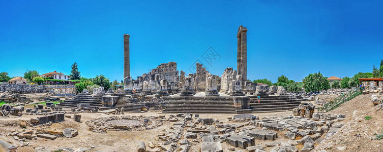 阿波罗寺庙在土耳其的迪马阳光明高清图片