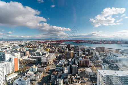 日本大阪湾地区与大阪Minato图片