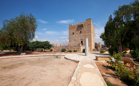 Kolossi城堡废墟的景象图片
