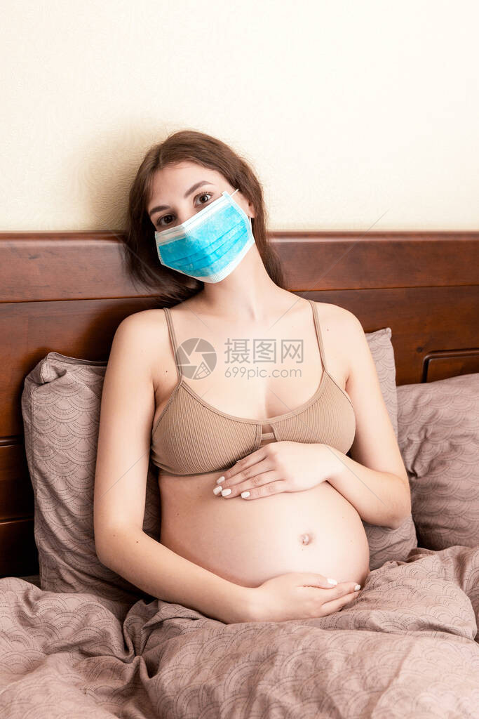 孕妇是保护医疗面具图片
