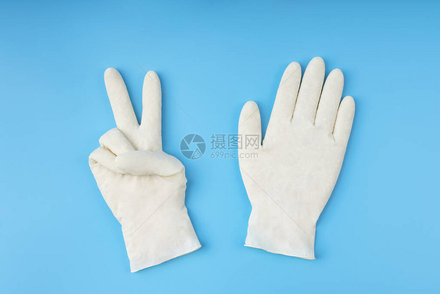 白乳胶手套保护概念有了适当的保护你就图片