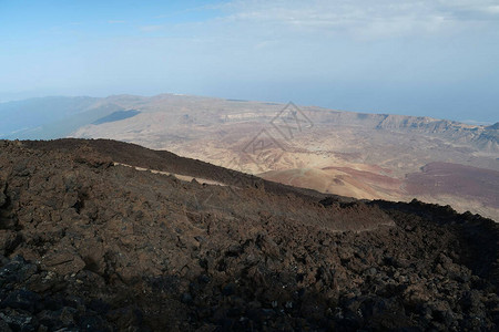 从泰德火山的全景图片