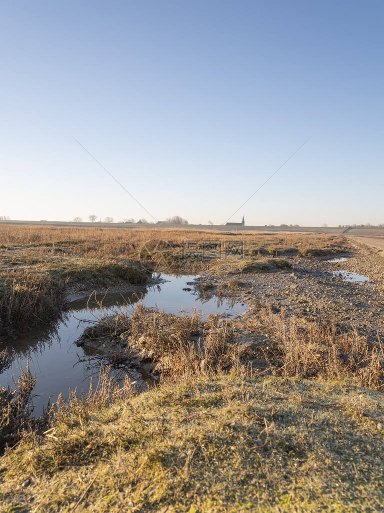 荷兰弗里斯兰省海洋公园和Unesco世界遗产区Waddensea的海图片