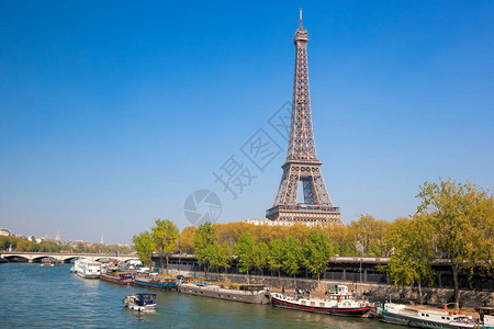 巴黎和埃菲尔铁塔在春天法图片