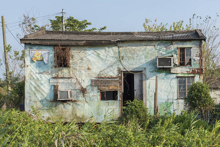 香港市农村弃置的居住房屋图片
