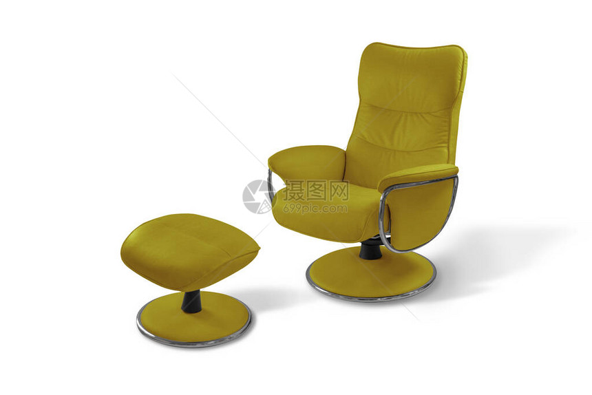 黄色豪华皮革椅子图片