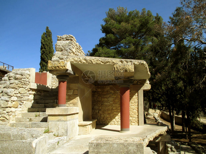 希腊克里特岛伊拉克利翁克诺索斯考古遗址古建图片