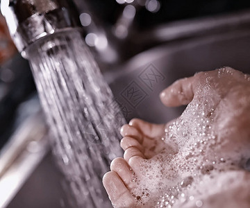 卫生规则饭前洗手用肥皂进行抗菌剂治疗预防感染保护科罗背景