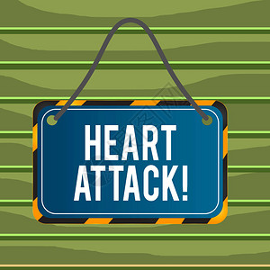 概念手写显示心脏病发作概念意义突发冠状动脉血栓形成导致板附线颜图片