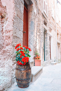 意大利小城镇的典型房屋街道图片