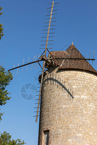 Domme的旧风车图片