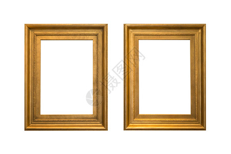 装饰两个古金框或照片框优雅的图片