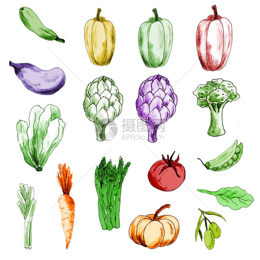天然健康饮食物蔬菜食品背景简图片