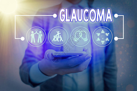 Glaucoma表示Glaoycoma的概念手写概念意指导致视觉神经损失受背景