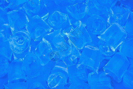 在蓝色背景上关闭制冰装置图片