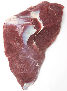 白色背景上的新鲜肉图片