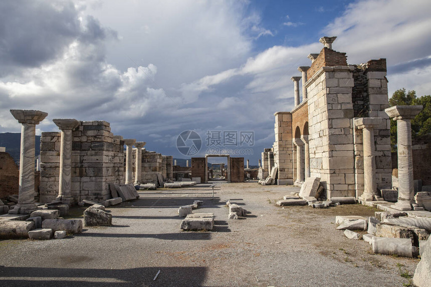 土耳其伊兹米尔市古城埃菲苏斯的圣图片