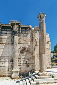 哈德里安图书馆由罗马皇帝哈德里安创建背景图片