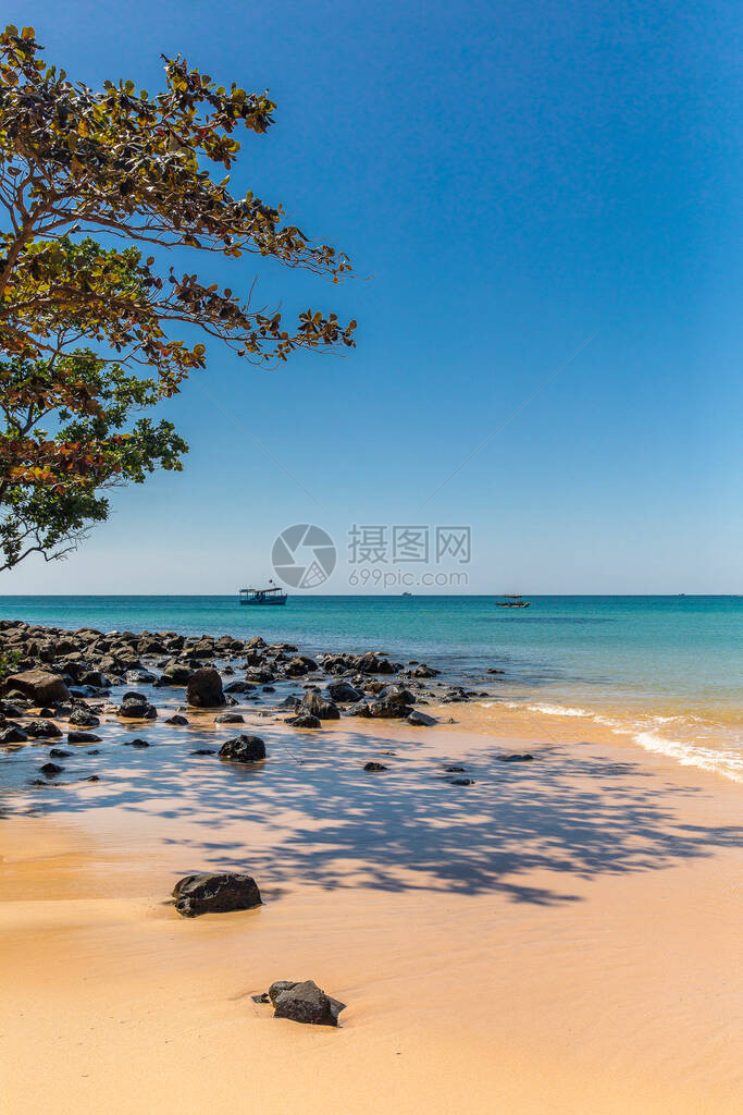 柬埔寨西哈努克维尔的拉兹海滩高图片
