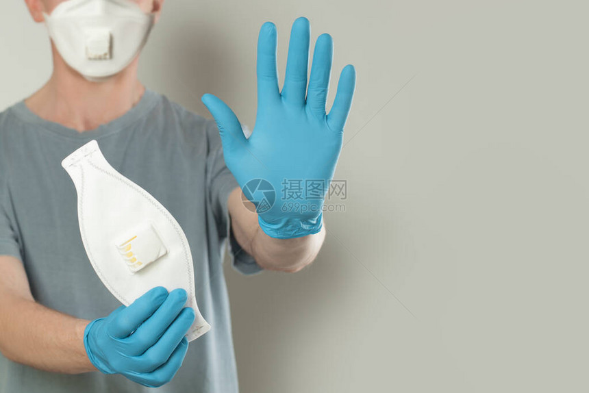 停止在医生手安全和保护概念中使用手持医生的手图片