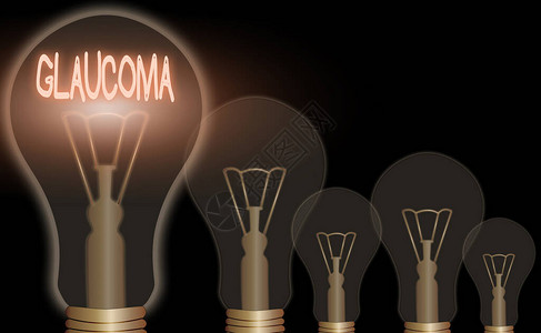 Glaucoma表示Glaoycoma的概念手写概念意指导致视觉神经损失受背景