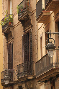 巴塞罗那市中心的城市景观图片