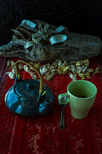 传统陶瓷茶壶配茶杯图片