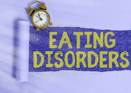 概念手写显示饮食失调概念意指一系列心理异常饮食习惯图片