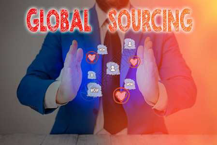 GlobalSourcing的文本标记商业图片文本从全球商品市图片