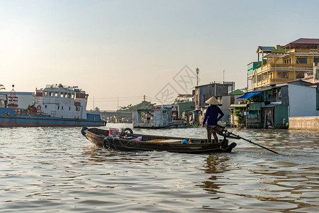 越南湄公河三角洲CanTho市附近的湄公图片