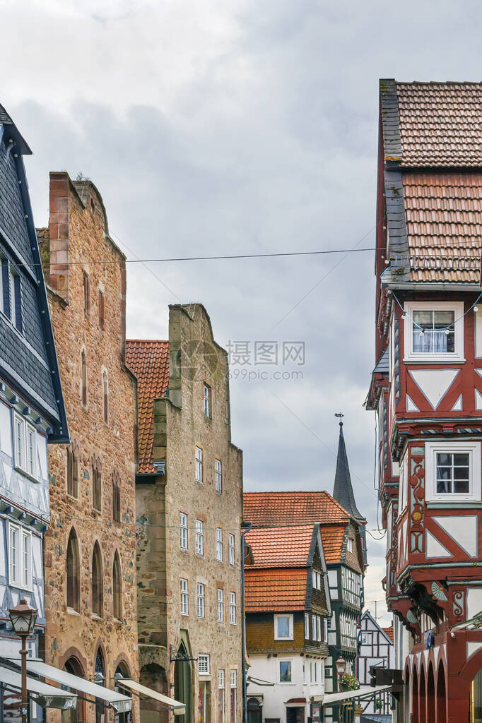 德国弗里茨拉尔的古老半平面房屋与美图片