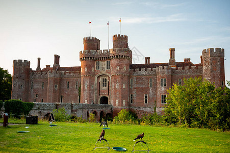 砖赫斯特蒙索城堡在英格兰图片