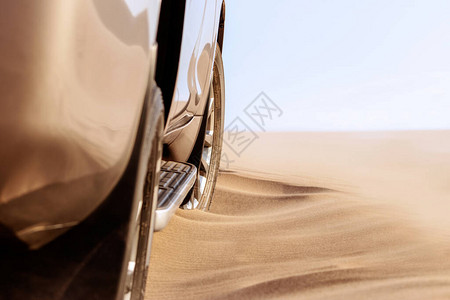 在纳米布沙漠的沙子上卡着图片