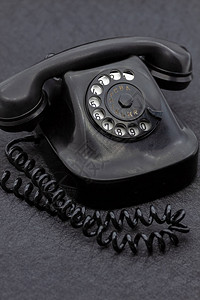黑色的老式模拟面包岩电话图片