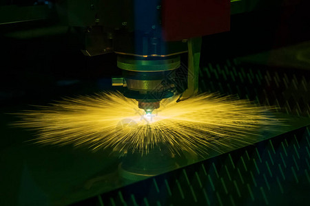 光纤激光切割机用闪发光的切割金属板激光切割机的高科技图片