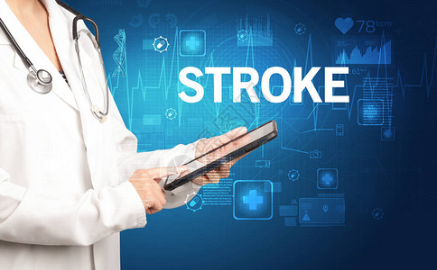 年轻医生用STROKE的登记保健图片