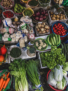 大排型杂菜和水果系列的顶端视图背景图片