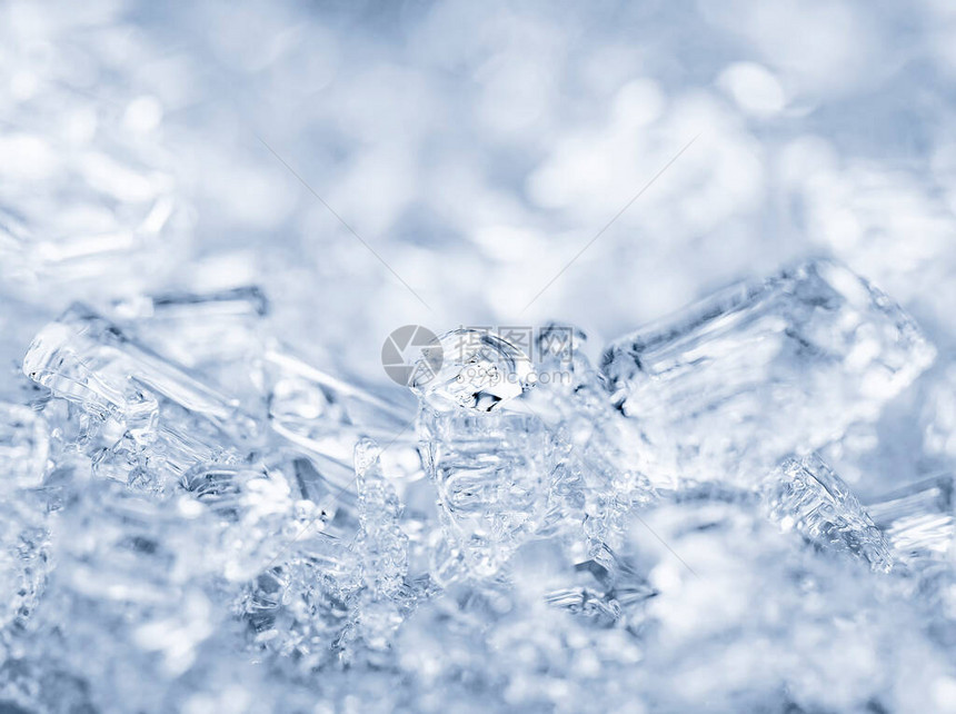 断裂的冰块冬天背景冰晶的质图片